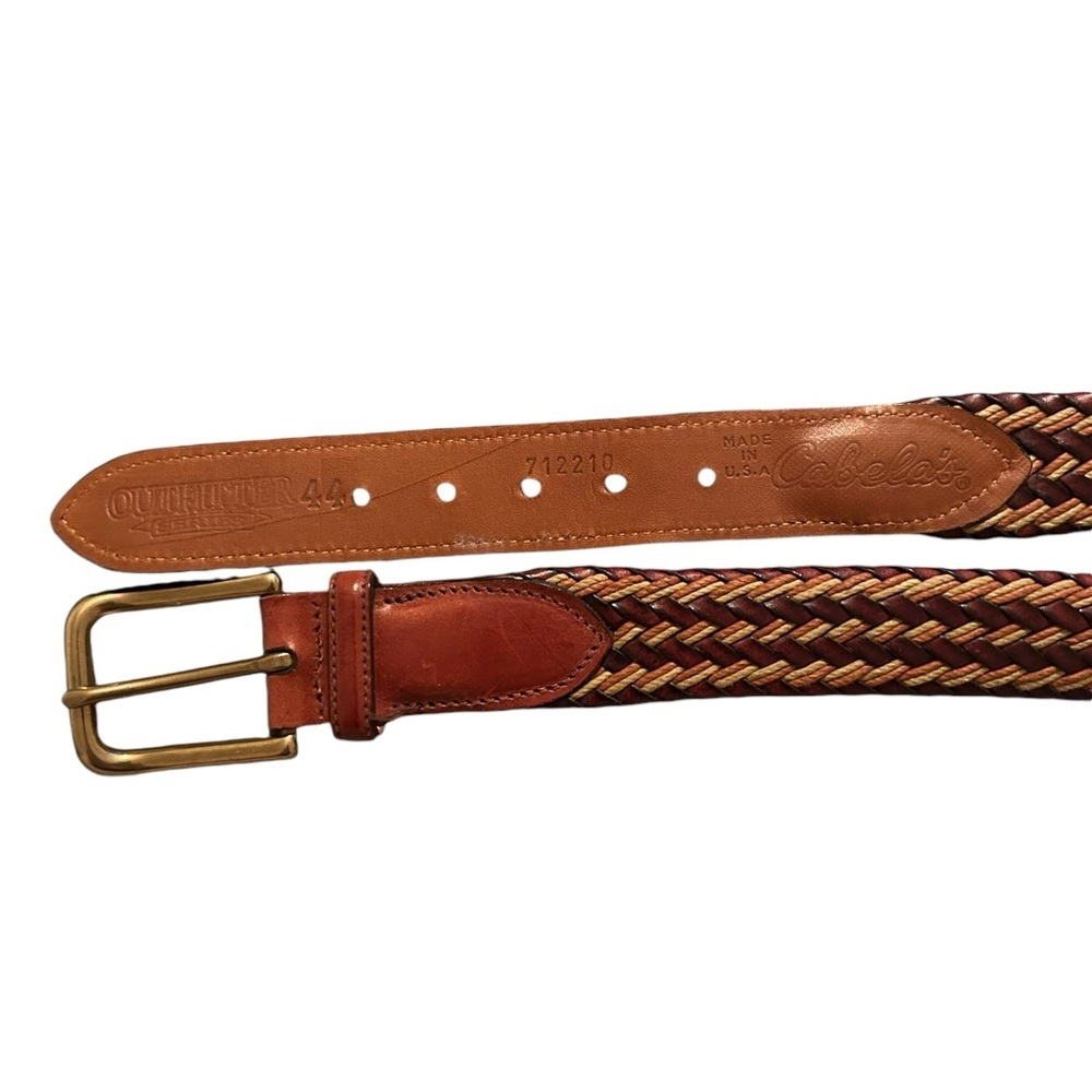 Cabela’s Outfitter Leather Braided Belt Size 44